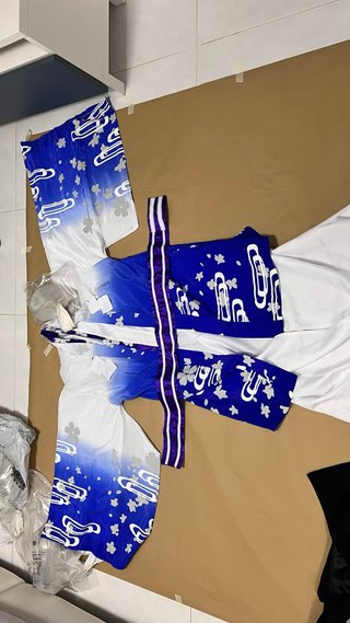 Traje Cosplay Azul y Blanco Talla Única