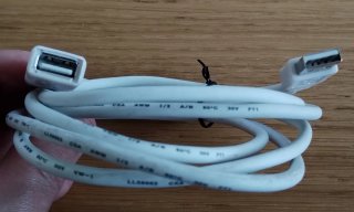 Cable alargador USB blanco