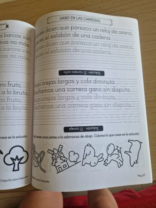 Cuaderno de Caligrafía en Letra Imprenta con Ad...