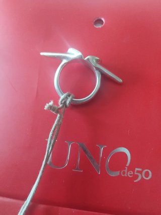Anillo UNO de 50 Plata Negro
