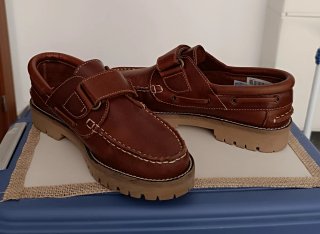 Náuticos de cuero marrón talla 38