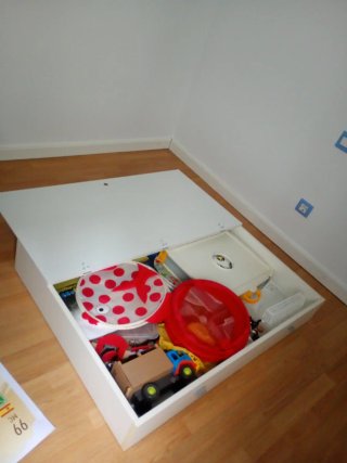 Cajón madera para cama - Blanco