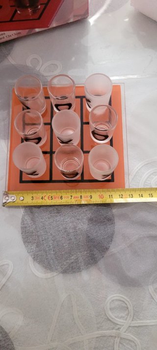 Juego de vasos de chupito Tic Tac Toe