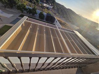 Toldo 6x4 beige/marrón