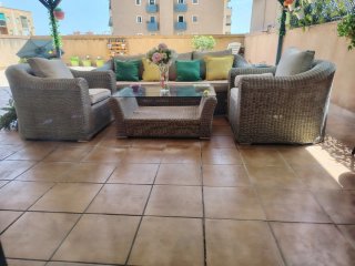 Conjunto Muebles Jardín: Sofá, Mesa y Sillones