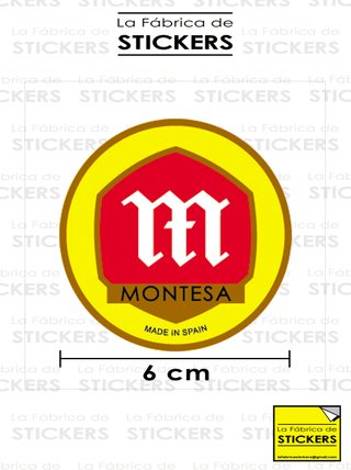 Pegatina MONTESA 6 cm. Vinilo impreso Alta calidad