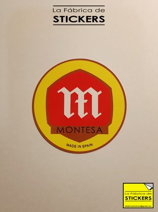 Pegatina MONTESA 6 cm. Vinilo impreso Alta calidad