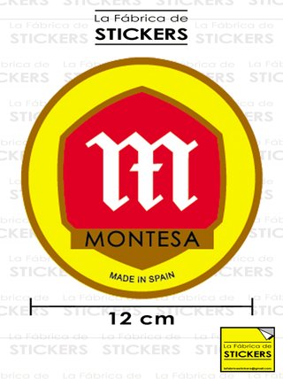 Pegatina MONTESA 6 cm. Vinilo impreso Alta calidad