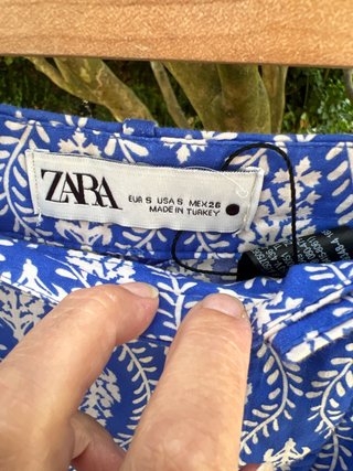 Conjunto estampado azul y blanco