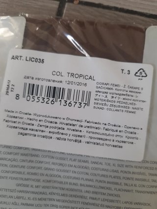 Collant Calzedonia 8 Den Tropical Tg.3 M