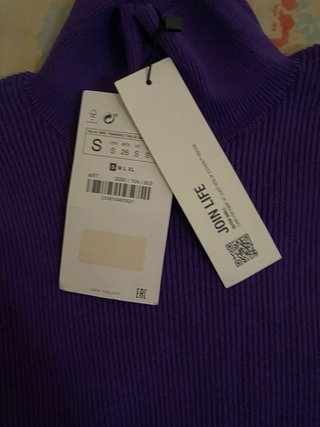 Abito Zara viola collo alto nuovo con cartellino