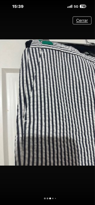 Pantalón mujer rayas blanco y negro