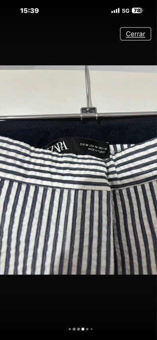 Pantalón mujer rayas blanco y negro