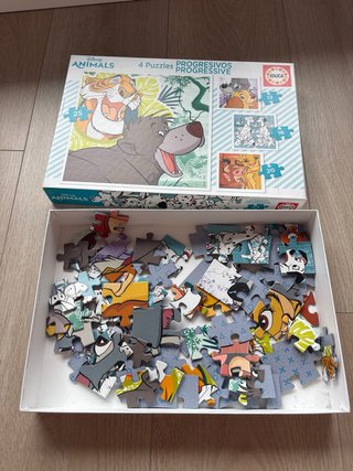 4 Puzzles Disney Animals Progresivos Educa
