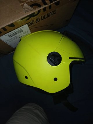 Casco Moto Unix Amarillo Neón