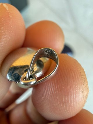 Ciondolo perla e strass in argento 925