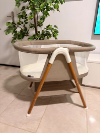Mini Cuna Beige y Madera