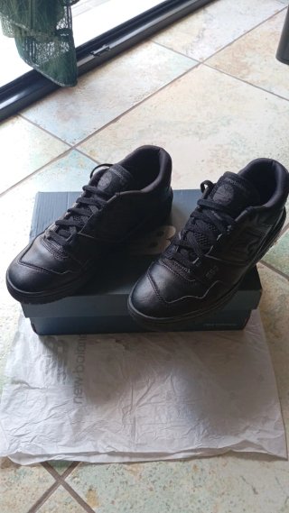 New Balance 550 Pelle Total Black 40.5