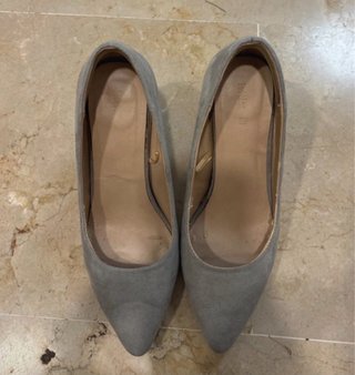 tacones grises lefties talla 36