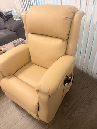 Sillón reclinable individual de polipiel