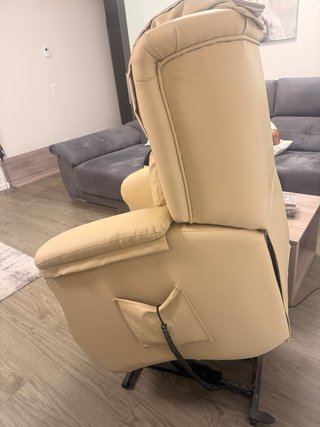 Sillón reclinable individual de polipiel
