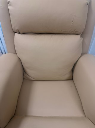 Sillón reclinable individual de polipiel