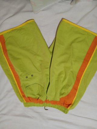 Calzonas/Bañador Hombre Verde con Detalles Naranja