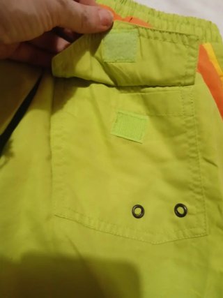 Calzonas/Bañador Hombre Verde con Detalles Naranja