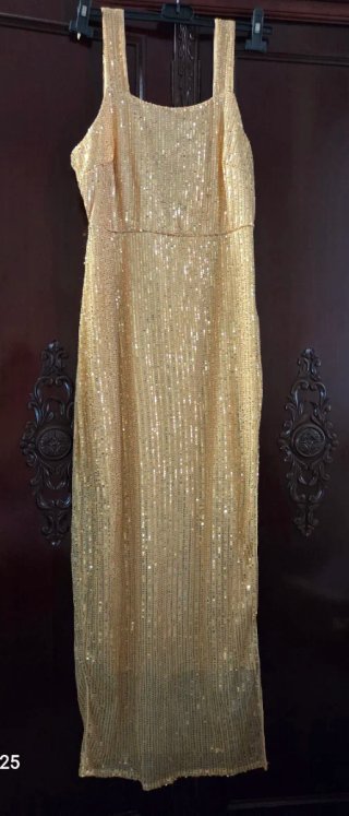 Vestido de fiesta lentejuelas dorado M