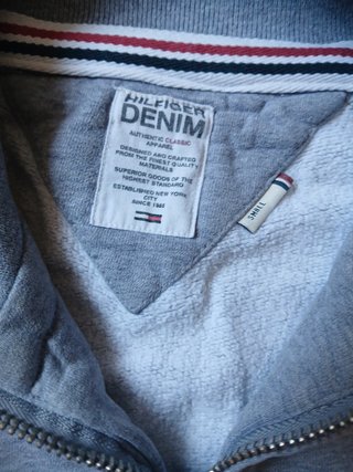 Felpa Tommy Hilfiger vintage con zip - Taglia S