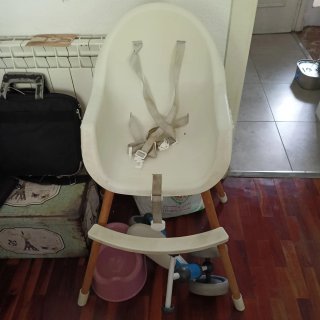 Trona bebé madera y plástico