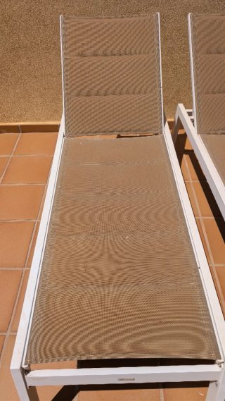 Pack 2 Tumbonas Naterial Aluminio Beige