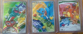 Pack 3 Cartas Pokémon Básicas Bulbasaur, Squirtle,