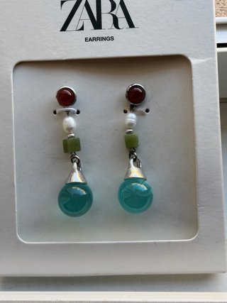 Pendientes Zara Verdes, Rojos y Turquesa