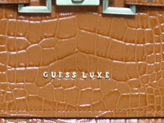 Bolso Guess Luxe Naranja Cocodrilo