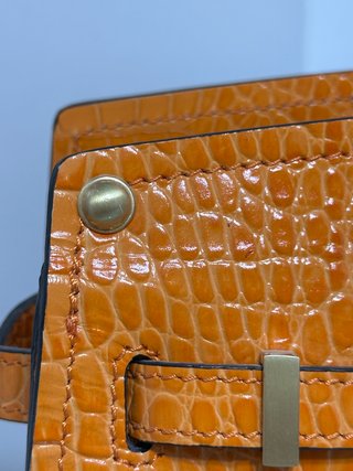 Bolso Guess Luxe Naranja Cocodrilo