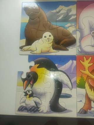 Naturin 4 Puzzles Animales 3+ Años