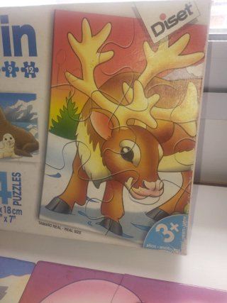 Naturin 4 Puzzles Animales 3+ Años