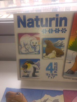 Naturin 4 Puzzles Animales 3+ Años