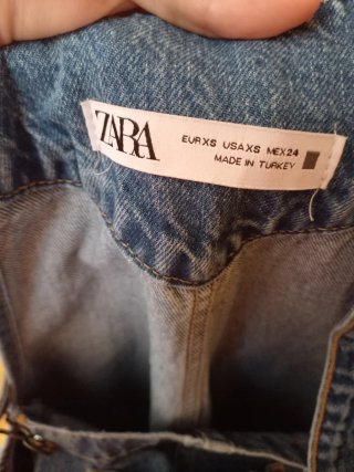 Peto vaquero largo Zara s 36