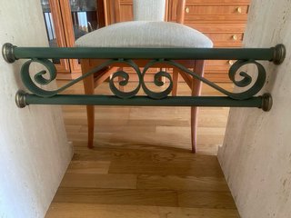 Mesa de comedor de cristal y piedra