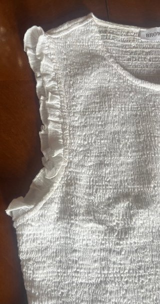 Blusa blanca Brownie con botones