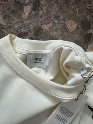 Camiseta Ami Paris Crema Talla S