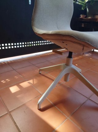 Silla giratoria IKEA regulable, gris