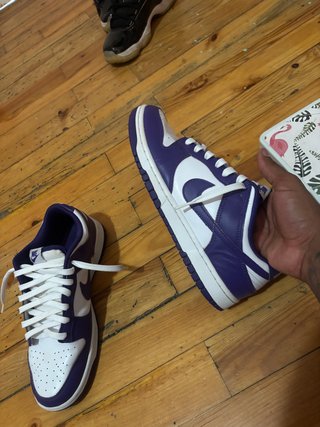 Nike Dunk Low Blancas y Moradas Talla 43