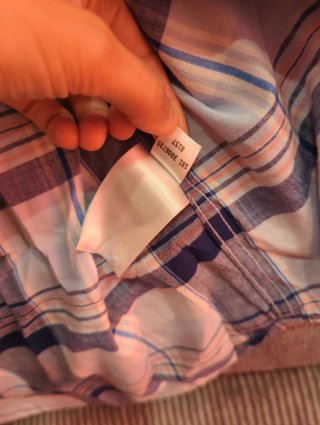 Camisa Gant cuadros azul y rosa