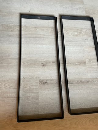 Patas para mesa de acero negro 80 cm(leroy merlin)