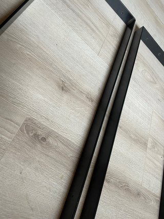 Patas para mesa de acero negro 80 cm(leroy merlin)
