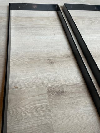 Patas para mesa de acero negro 80 cm(leroy merlin)