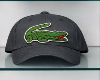 Gorra Lacoste Gris con Cocodrilo Verde